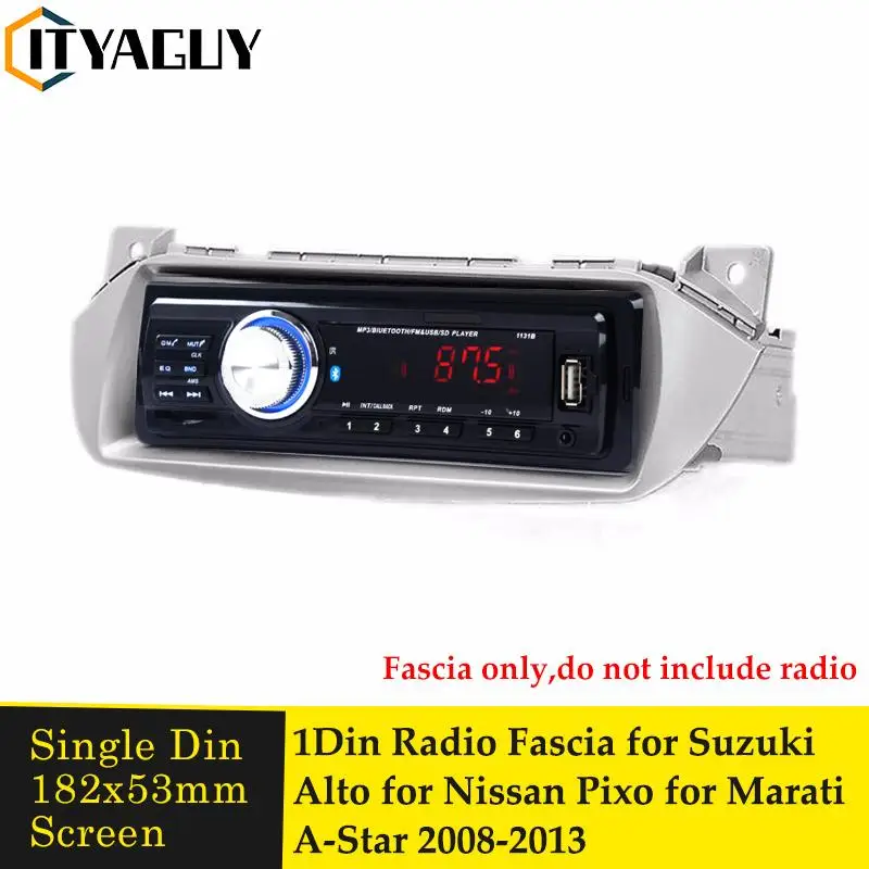 1 Din Car Radio Fascia for Nissan Pixo for Suzuki Alto for Maruti A-Star 2008-2014 Stereo DVD Player Audio Fitting Adaptor Bezel