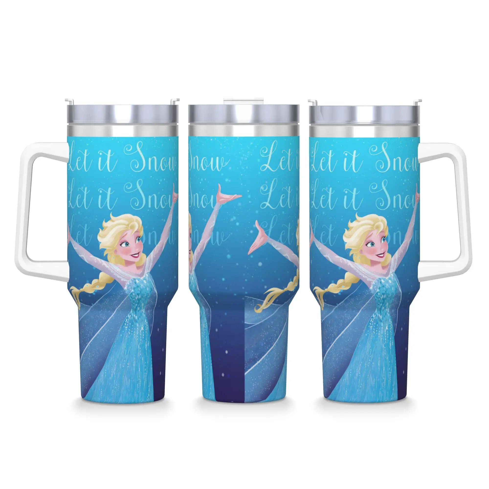 بهلوان من الفولاذ المقاوم للصدأ كوين F-فروزن الأميرة إلسا أكواب حرارية مانعة للتسرب أكواب باردة وساخنة كوب تصميم السفر زجاجة ماء