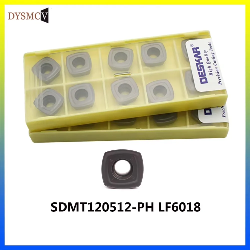 SDMT Series DESKAR 100% Original Numerical Control Lathe SDMT120512-PH LF6018 Milling Cutting Inserts Machining Stainless Steel