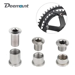 Deemount M8 Threaded Bolts for Single Double Triple Bicycle Chainring 6.5/8.5mm Height MTB Road Crankset Fixing Nuts