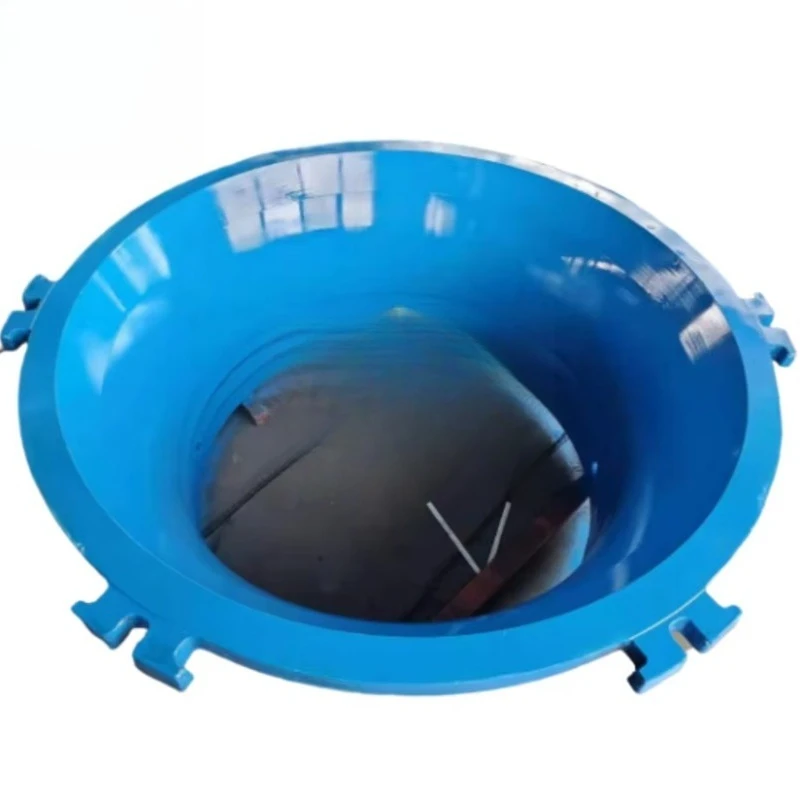 قطع غيار كسارة مخروطية CH440 CH660 من المصنع ملحقات بطانة وعاء من الصلب المنغنيز العالي للتعدين #6