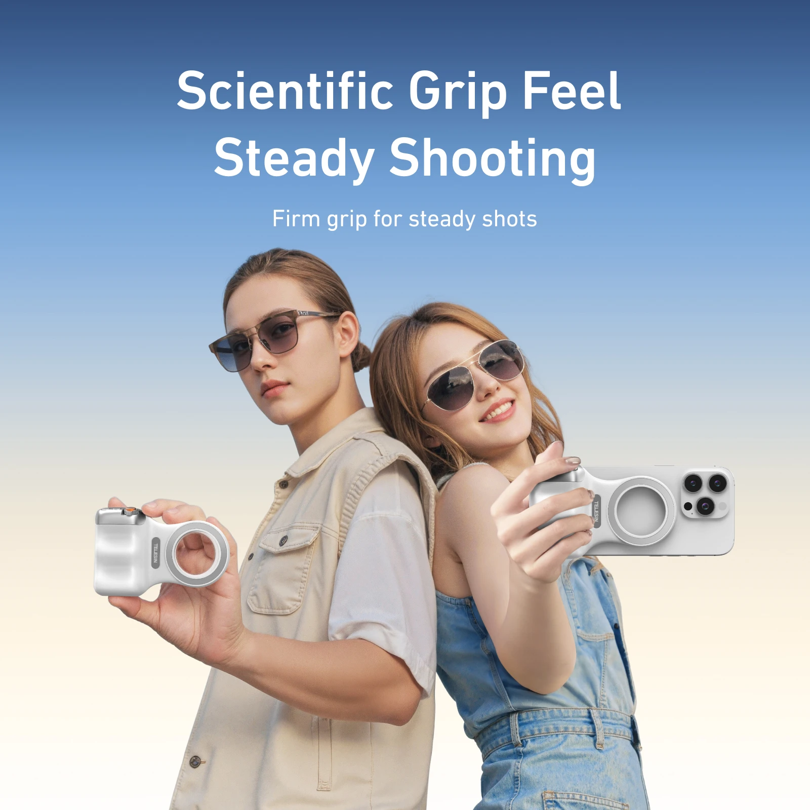 Magnetic Grip Dual-sided Magnet 10M Remote Control Easy Photography Capturing The Fun for IPhone 16 15 14 13 12 11 Pro Max