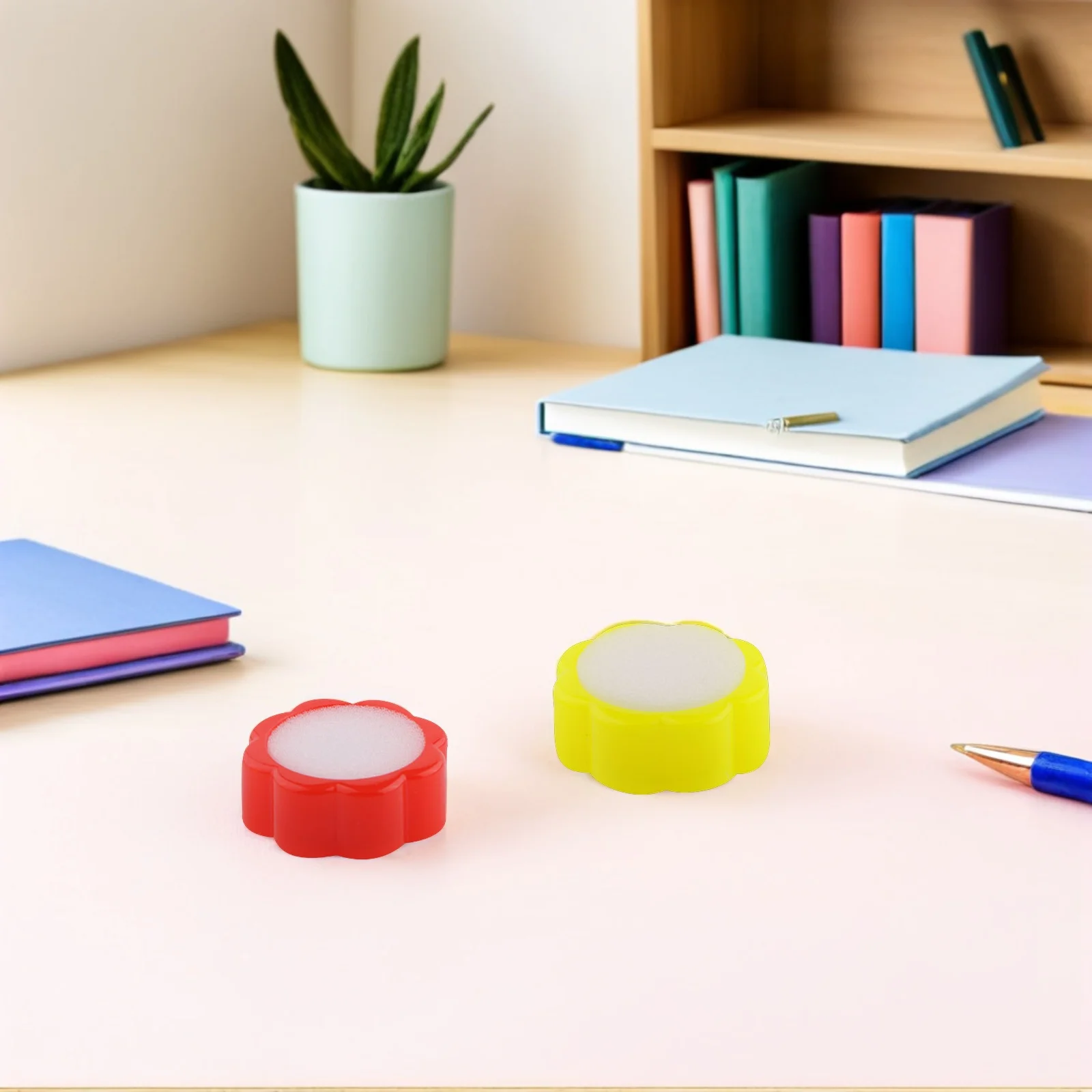 20 قطعة جهاز ترطيب الإصبع الإسفنج على شكل زهرة أداة العد للبنك أمين الصندوق محاسب المال ورقة العد اللوازم المكتبية