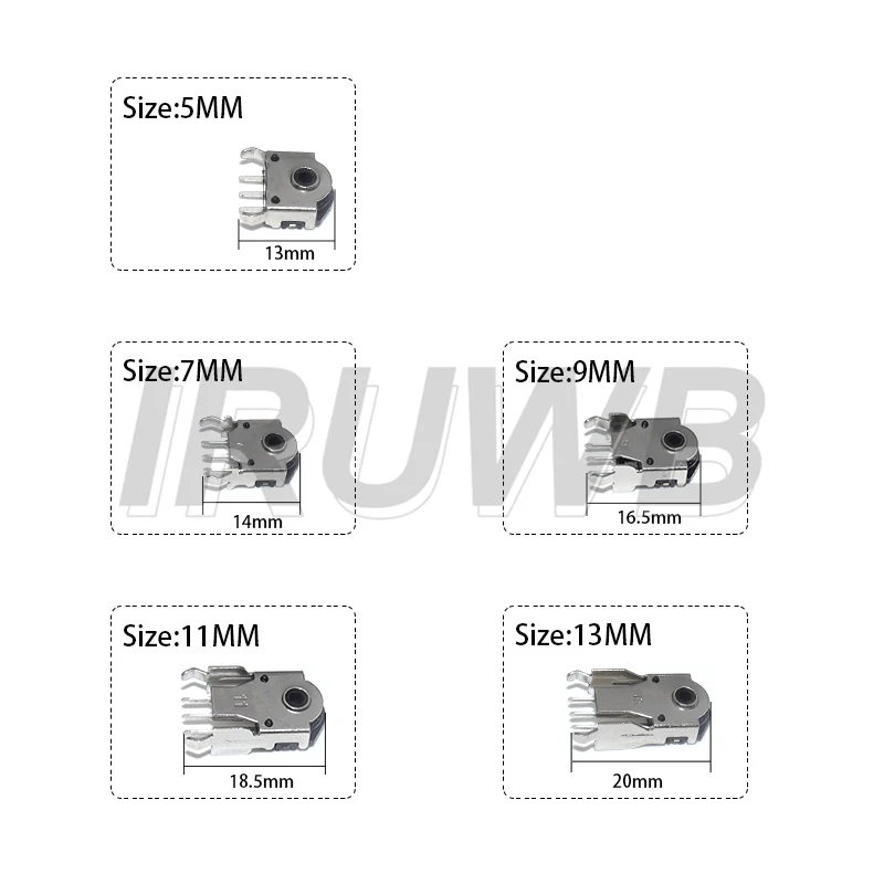 10PCS Mouse Encoder 5MM 7MM 9MM 11MM 13MM Rolling Switch Roller Encoder 5H 7H 9H 11H 13H Mouse Navigation Mouse Connector