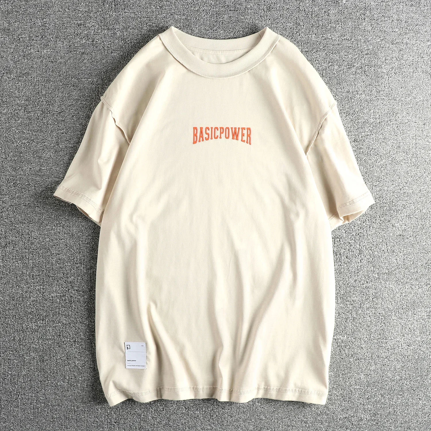 

Summer new fashion American trend short-sleeved T-shirt three-dimensional offset letter loose version of men's