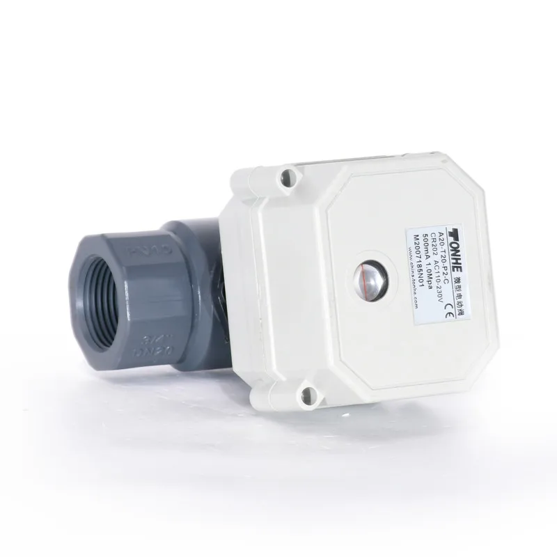 Tonhe BSP/NPT 1/2 ''2 قطعة PVC DC9-24V 4-20mA صمام كروي تعديل تناظري