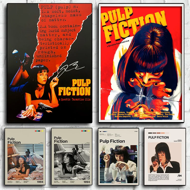 Película clásica Pulp Fiction Mia Wallace, póster para fumar, imágenes artísticas de pared impresas, pintura en lienzo, decoración del hogar para sala de estar y dormitorio