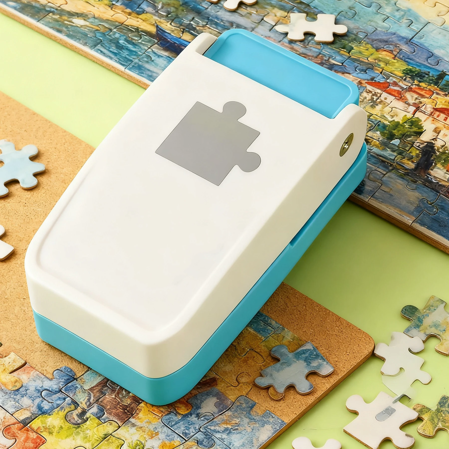 قطعة واحدة من آلة صنع الألغاز للفنون والحرف اليدوية وسجلات القصاصات وألغاز DIY - أداة صغيرة، معدنية، حرف فنية