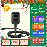 Retevis HK006 RA89 Waterproof Walkie Talkie Microphone PTT Mic Radio Speaker for Baofeng UV-5R BF-88E Retevis RT3S H777 RT22 TYT
