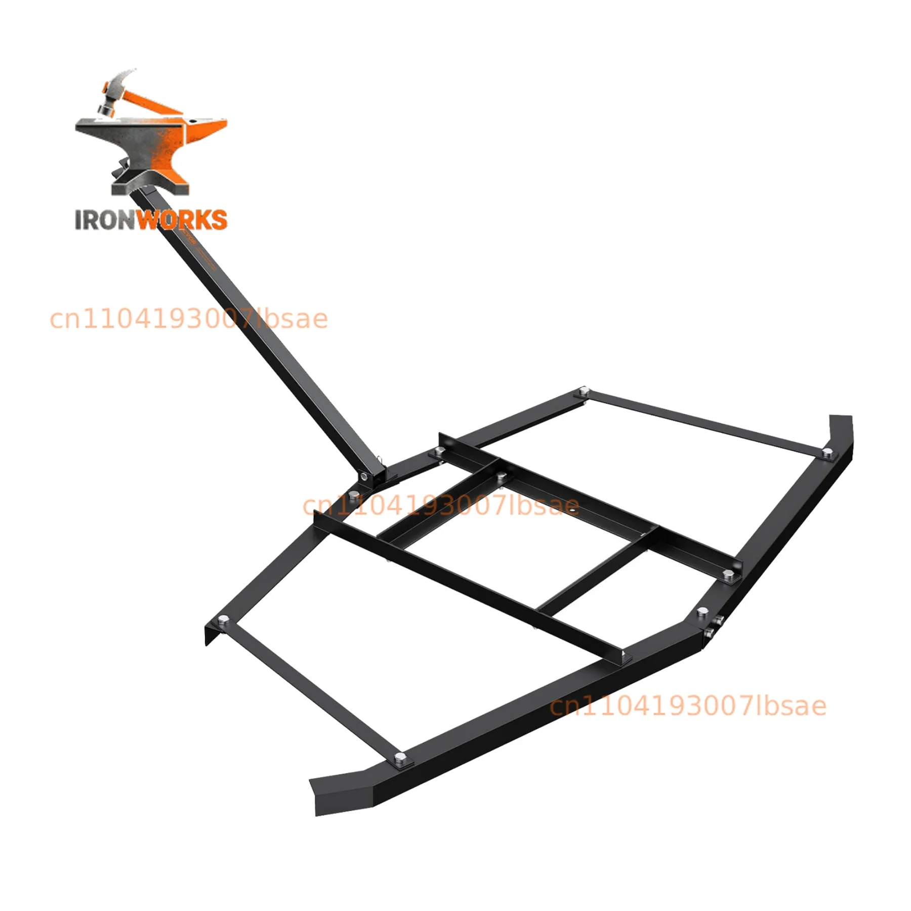 Heavy Duty Steel Tow Behind Driveway  Harrow for ATV/UTV/Tractor–Adjustable Bars, Levels Gravel, Dirt, Lawns, Arenas