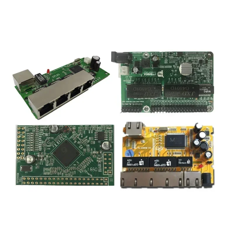 

LED line 5 port 10/100/1000 m contact port mini switch module PCBA Motherboard 5-port Gigabit switch module is widely used in