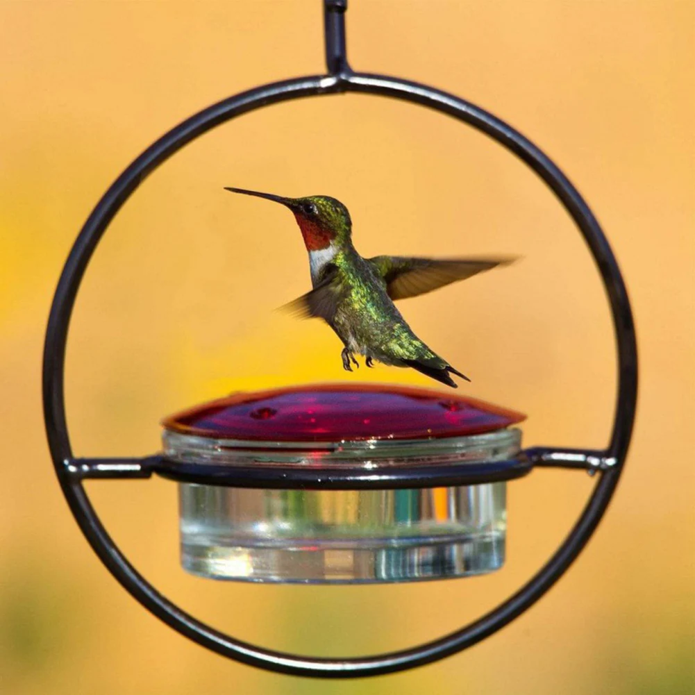 Hanging Metal Hummingbirds Water Feeder Simple Easy Use Birds Feeder For Deck