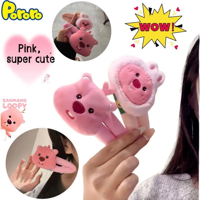 New Super cute Loopy little beaver breaking clip creative high looks cartoon girl heart INS wind side bangs broken hair clip