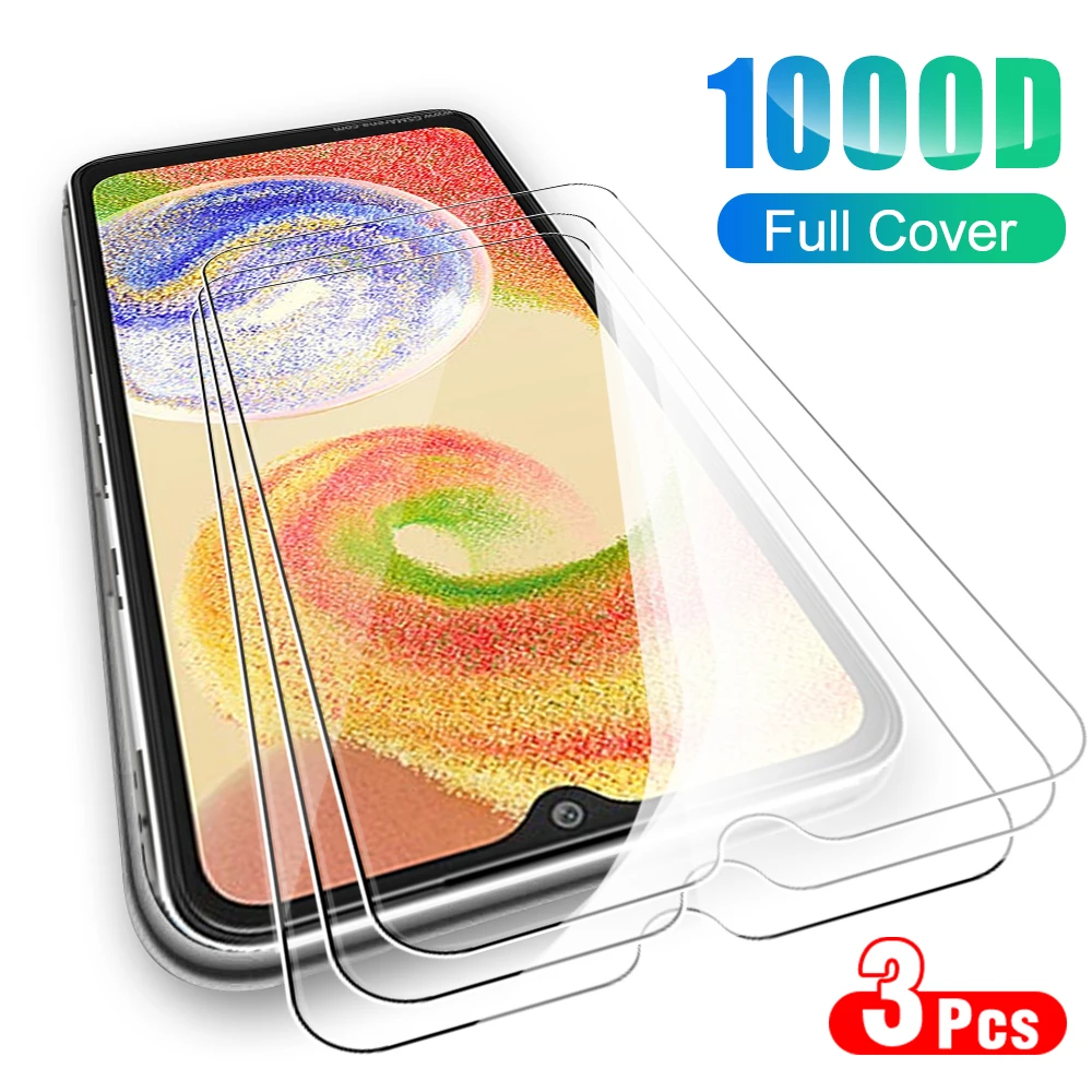 3PCS 10D Tempered Glass Case For Samsung Galaxy A04 Protection Glass For Samsung A04 a 04 02 A03 S A02 samsunga04 Screen HD Film