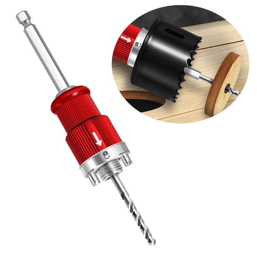 Fori per la lavorazione del legno Sega spelafili rapido in metallo con asta di prolunga di bloccaggio, strumento per la lavorazione del legno da 16 mm, filettatura da 5/8", gambo da 10 mm