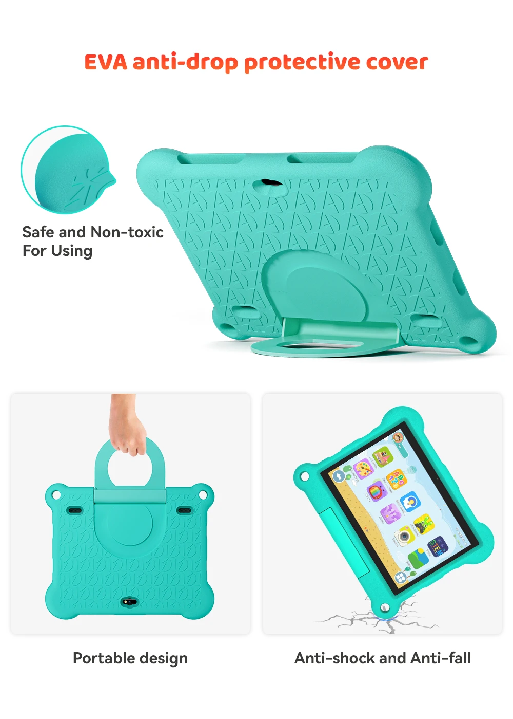 (Clearance)10 Inch Kids Tablet Android14 4GB RAM + 64GB ROM WIFI Google Play Children Tablet for Kids Study Gaming