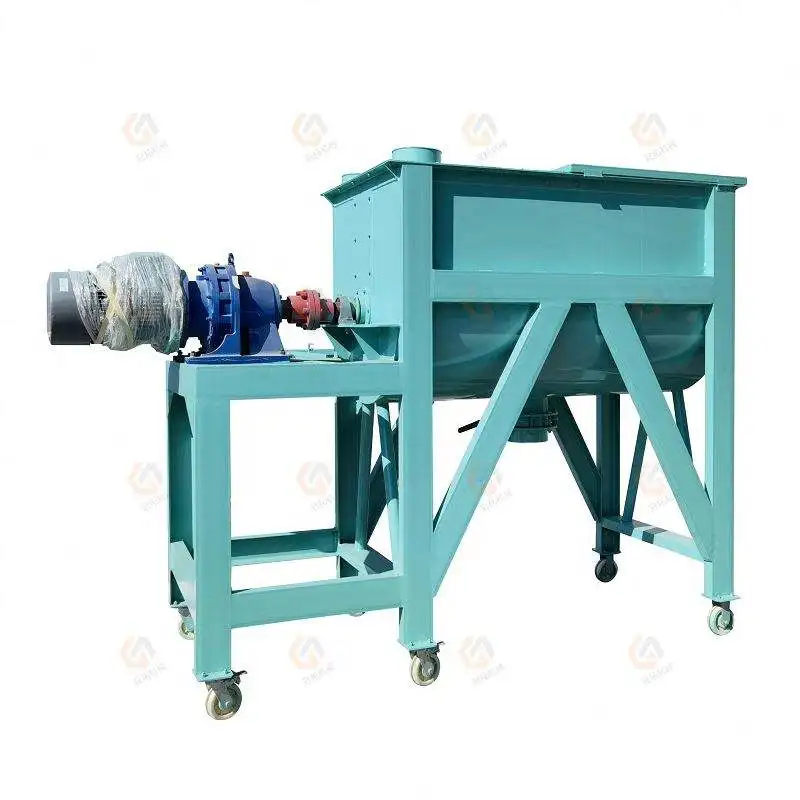 100/200/300/500/1000 Kg Pellet Machine & Feed Mixer Single Phase Shaft Feed Mixer Mill Ton For Food