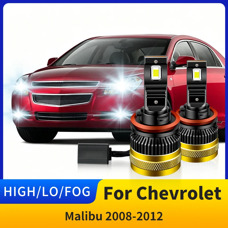 

2Pcs 160W Low High Beam Bulb LED HeadLight Lamp For Chevrolet Malibu 2008 2009 2010-2012 Fog Lamp 12V 30000LM H11 Auto Accessory