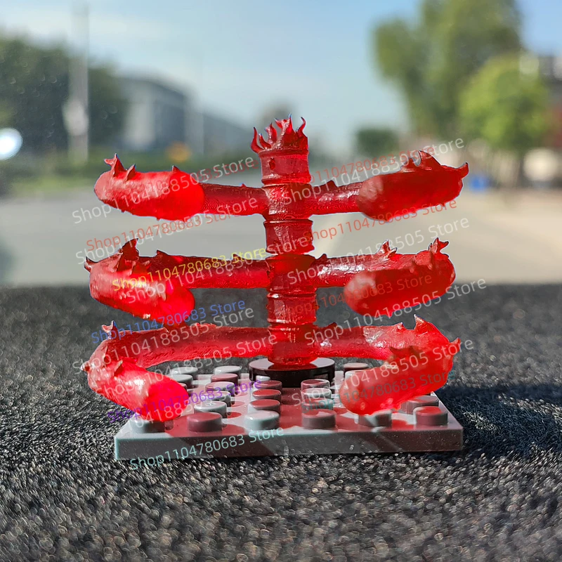 Bloques de construcción, soporte de exhibición de calavera colorida, Mini figura, modelo de ensamblaje, adorno, accesorios de dibujos animados de Anime, juguete, regalo coleccionable