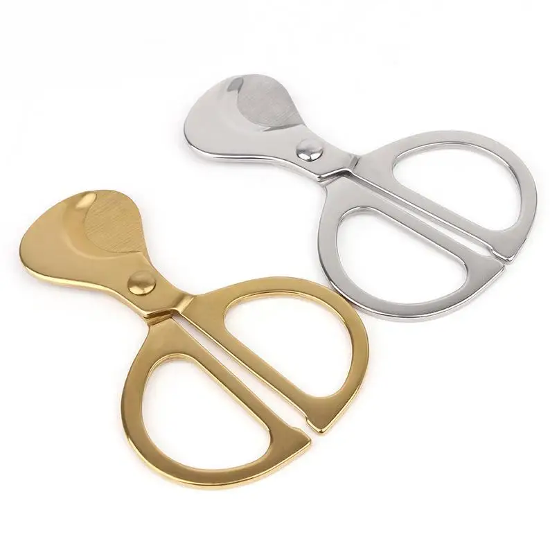 Handle Type Cigar Cutter Stainless Steel Cigar Scissors Simple Cigar Knife Household Smoking Tools ni616