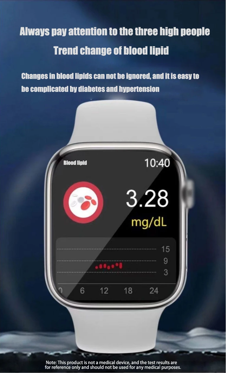 Smart Watch with Blood Glucose, Blood Lipid, Uric Acid and Health Monitoring description 4