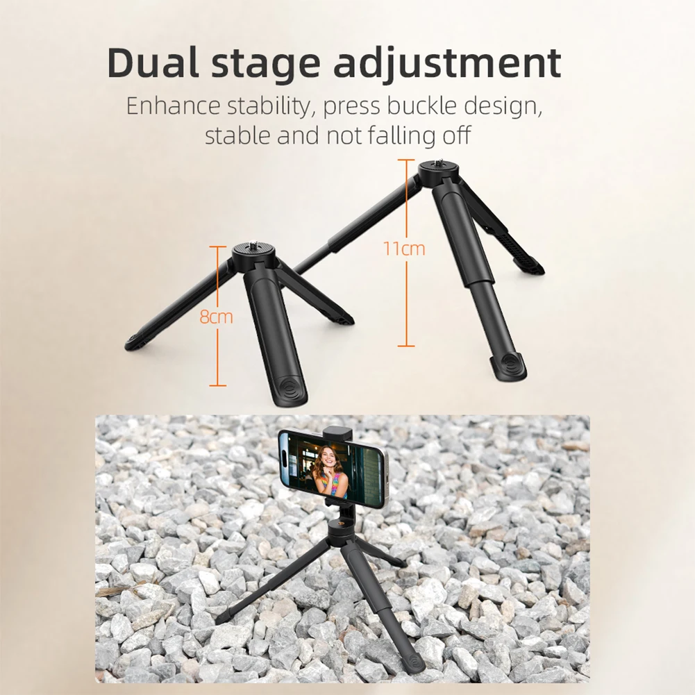 Desktop Tripod Holder Bracket with Cold Shoe Handheld Phone Holder Phone Clip Holder Phone Mount Securing Clip Mobile Holder