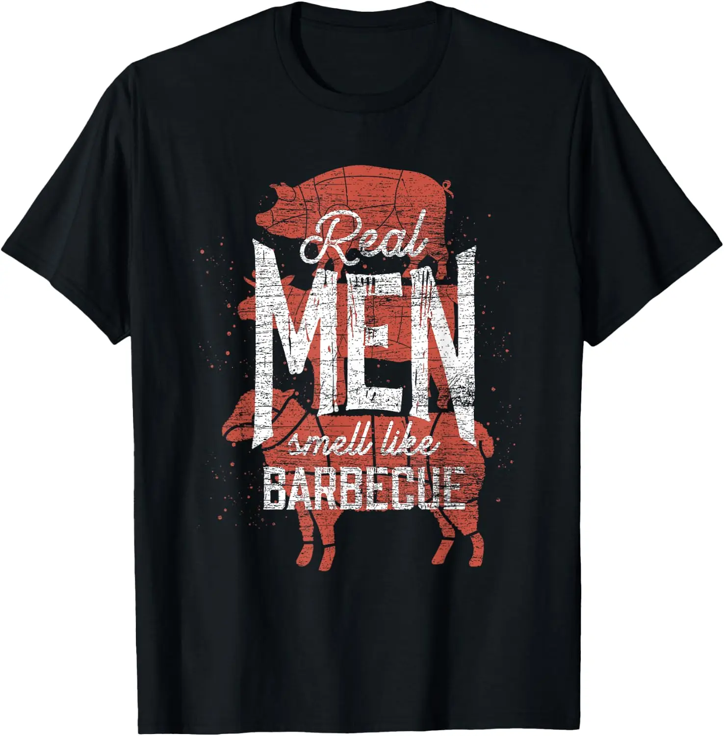 Real Smell Like Barbecue Smoked Meat Men Gift BBQ T-Shirt