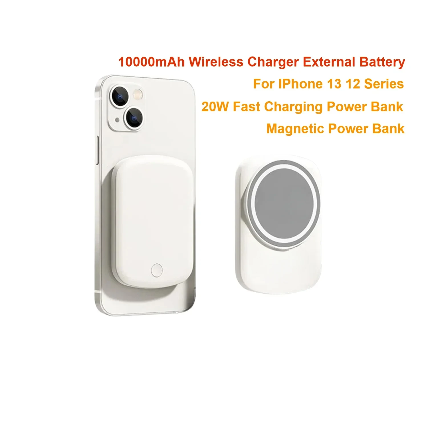 For IPhone 13 12 Series 10000mAh Wireless Charger External Battery 20W Fast Charging Powerbank Magnetic Power Bank