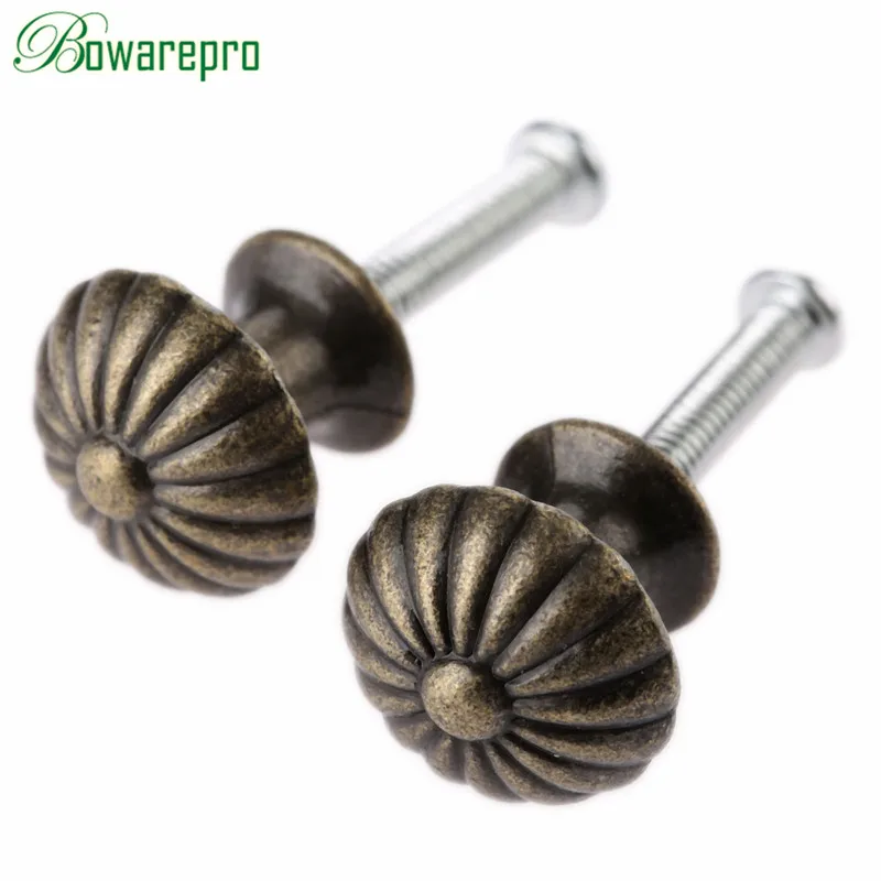 2Pcs Furniture Mini Handles Round Cupboard Handle Antique Bronze Decorative Small Jewelry Box Drawer Cabinet Pulls Knob 18*17mm