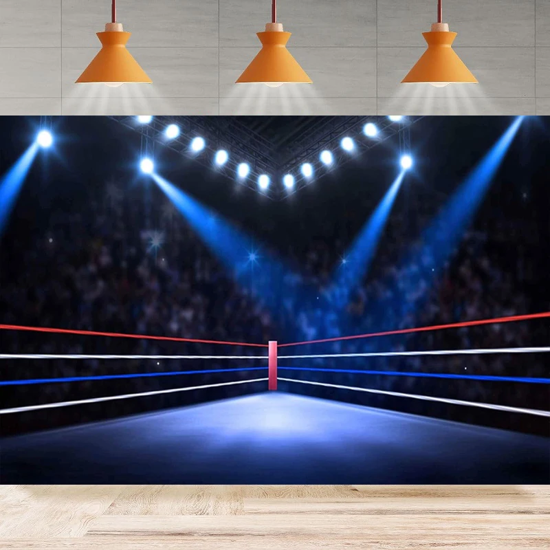 Photography Backdrop Boxing Match Sports Competitive Theme Party Background Home Party Backdrop Wall Banner Decor Photo Studio