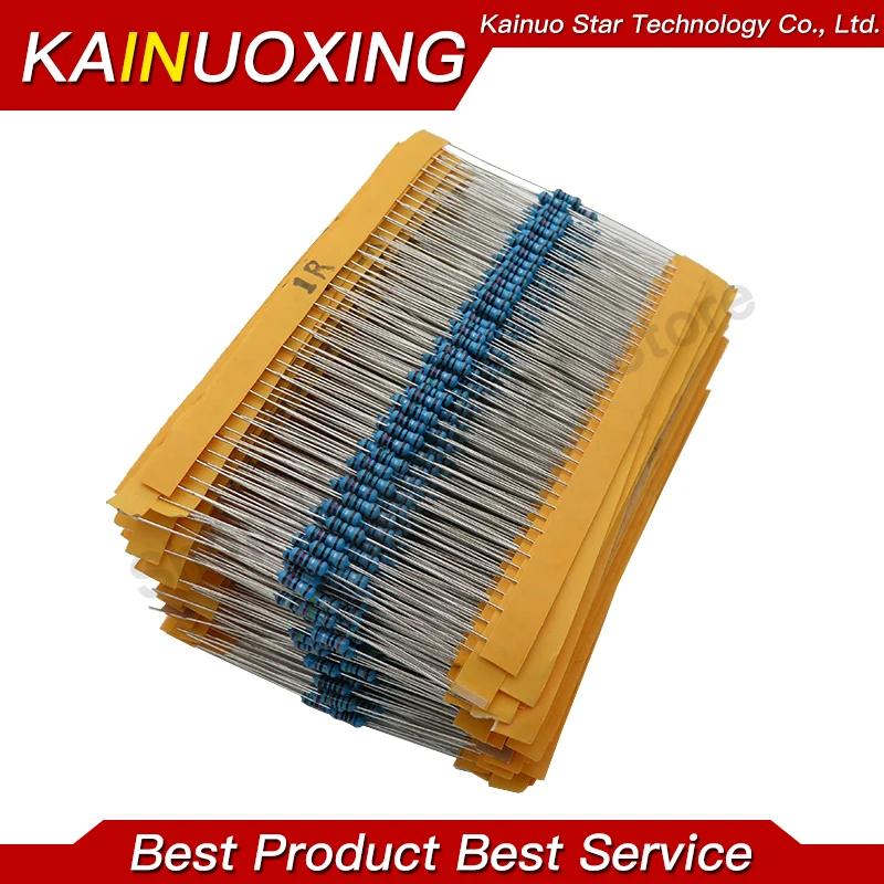 400pcs/lot 1/4W Metal Film Resistor Assortment Kit 10ohm - 1M ohm 1% Resistance set 1K/10K/4.7K/470/680 ohm electronic resistors