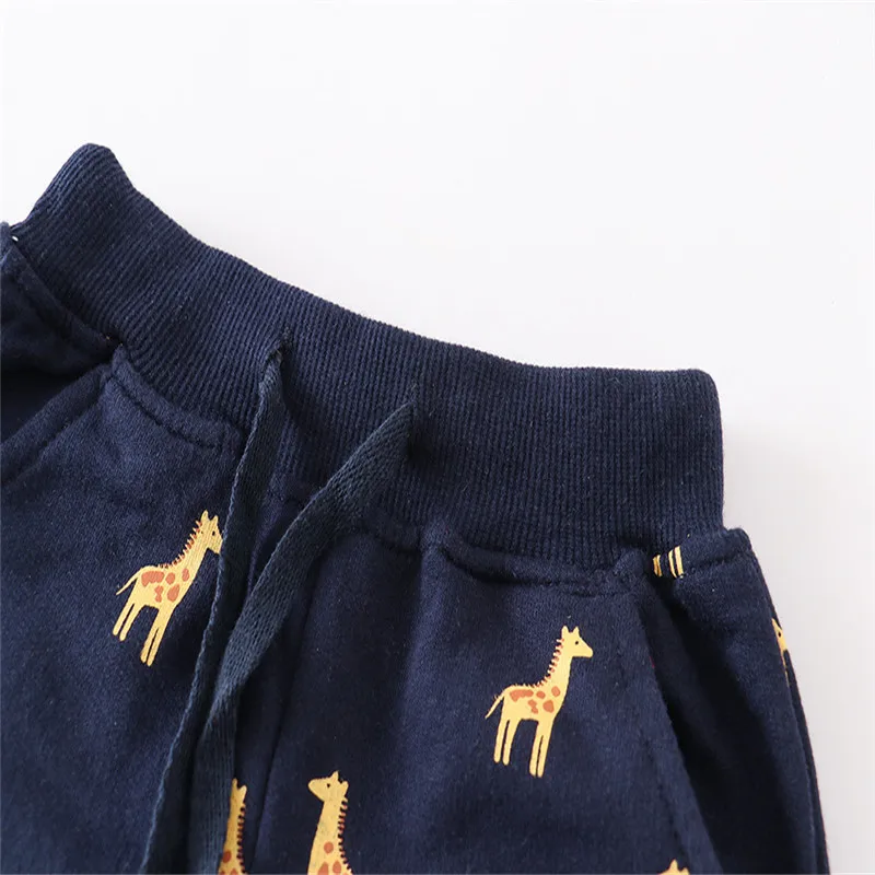 Jumping Meters New Arrival Boys Girl Shorts Girraffe Print Drawstring  Children\'s Summer Pants Short Trousers Pants Toddler Wear