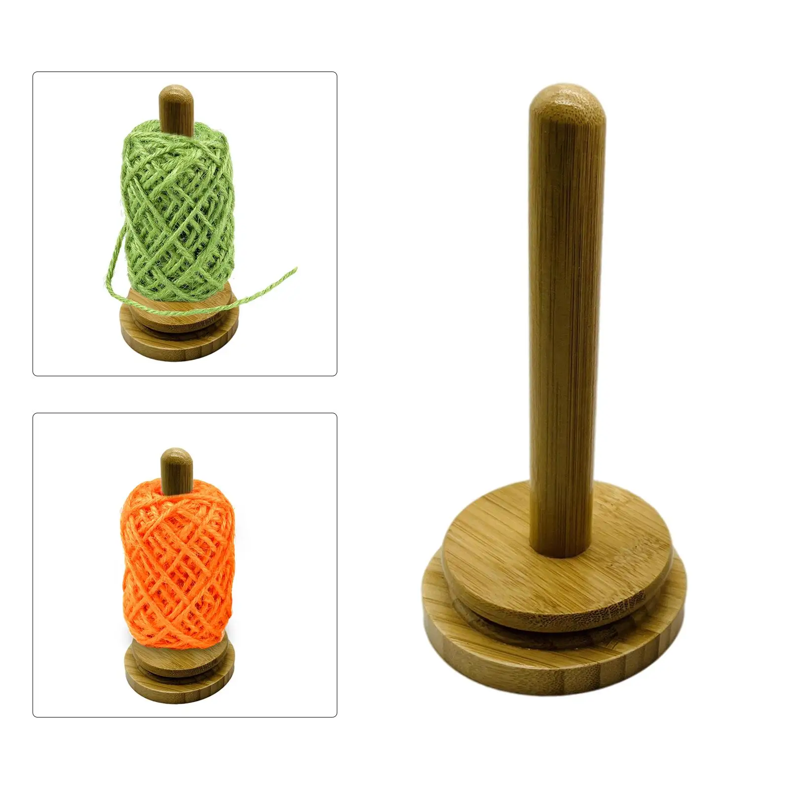 Supporto per filati in legno scaffale girevole portaoggetti per filati verticali supporto per palline in lana avvolgitore per filati per maglieria