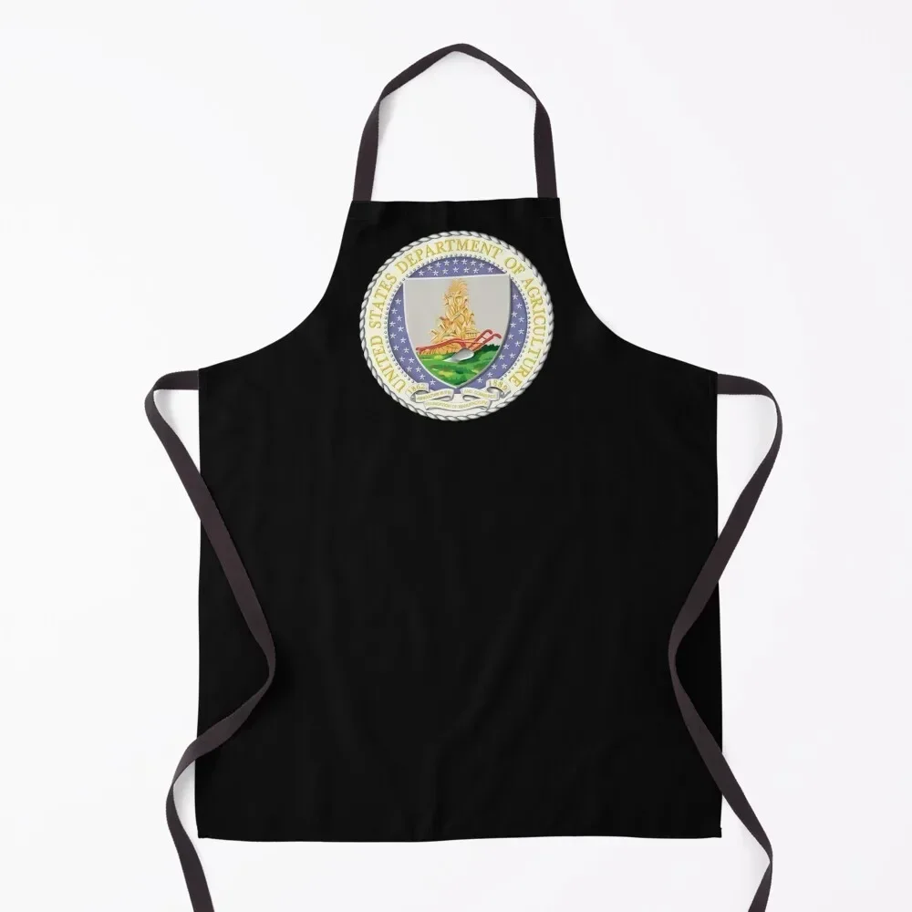 

UNITED STATES DEPARTMENT OF AGRICULTURE USDA Apron men's barbecue manicurist Kitchen Kawaii Accessories Apron