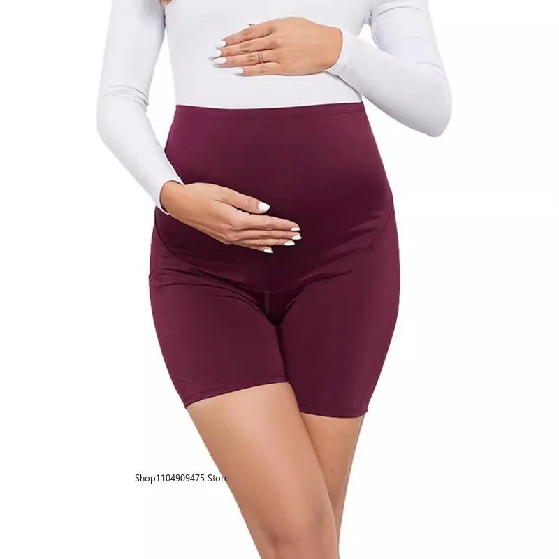 Maternity Short High Waist Sport Hip Leggings Short Yoga Pant Maternity Safety Pants Sports Cycling Short Pregnancy Clothes Pant