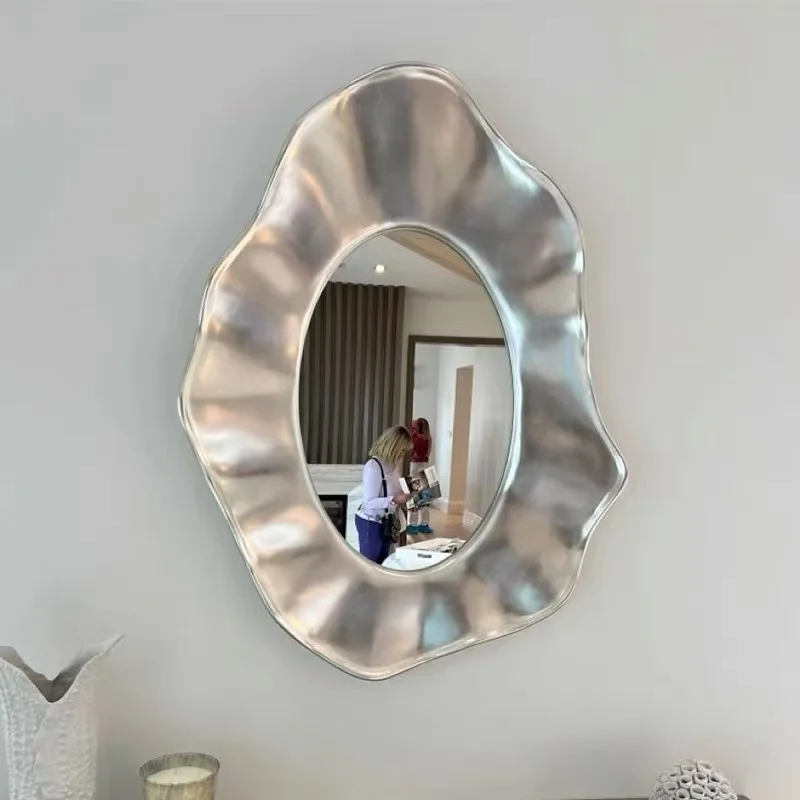 %*c 75X92CM Custom Decoration Living Room Background Wall Hanging Mirror Creative Porch Fireplace Art Mirror~