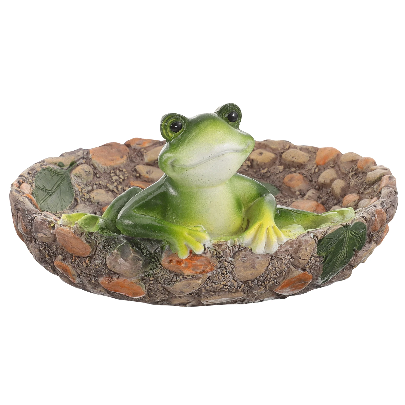 

1pcs Frog Statue Resin Decor Durable Lightweight Peace Symbol Mini Sculpture Desktop Ornaments Outdoor Use Gardening