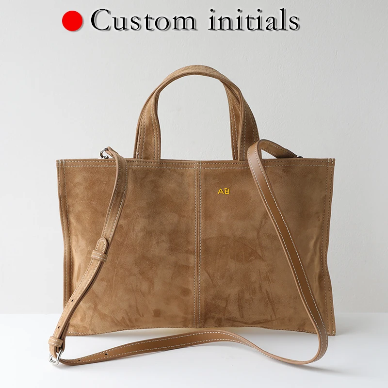 

Custom Initials Vintage Tote Bags For Women Luxury Designer Handbag And Purse 2025 New In Natural Cowhide Slim Underarm Shoulder