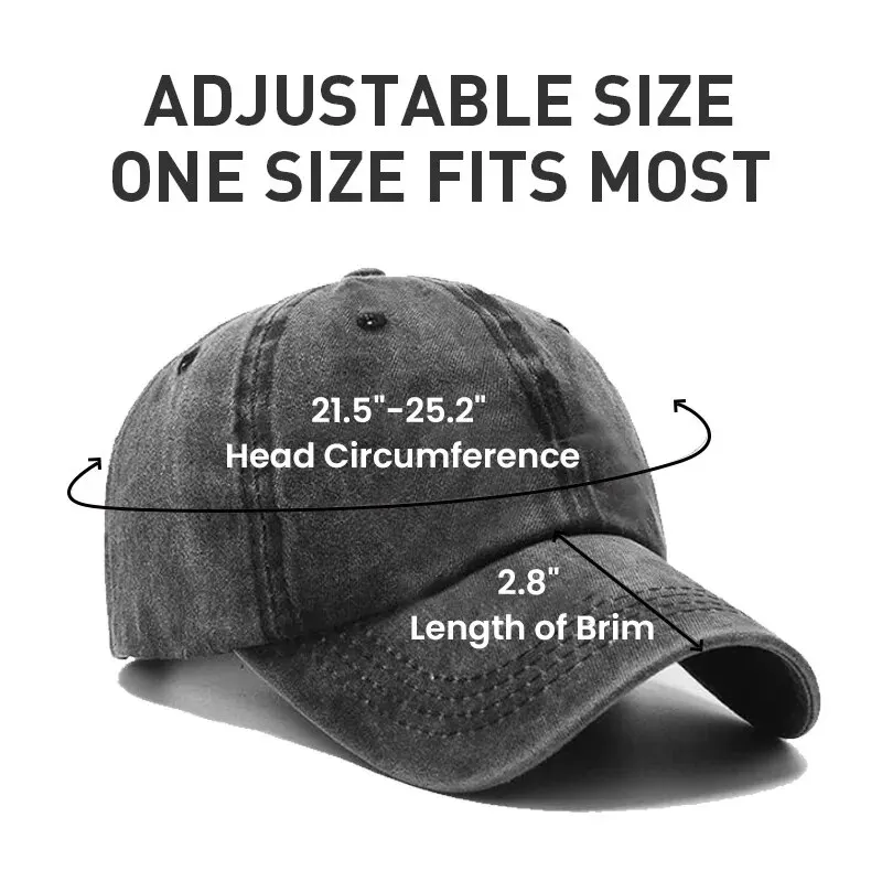 Unisex Baseball Cap for Men Women Vintage Washed Cotton Denim Adjustable Hip Hop Street Dad Hat Sun Visor Caps