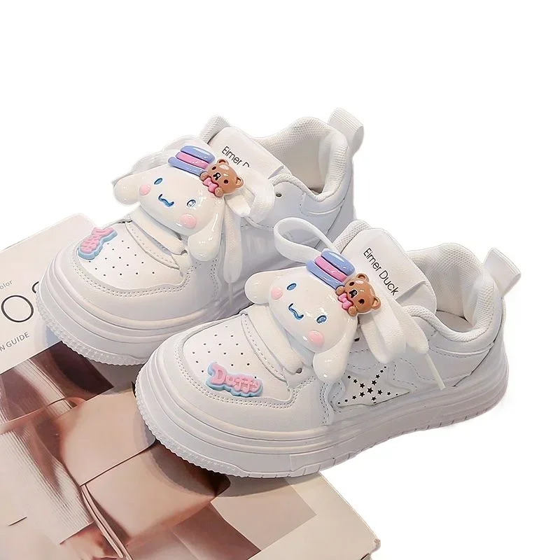 

Kawaii MINISO Sneakers Children Casual Shoes Boys Girls Cute Boys Girls Sports Board Sneakers Gifts for Kid Cinnamoroll Anime