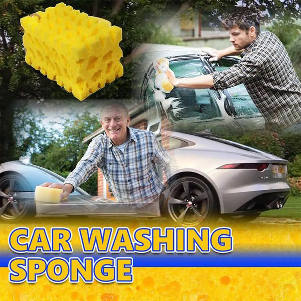 Extra Large Car-washing Sponge Coral Sponge Washing Cleaning Block Honeycomb Car Accessories Interior Decoration Auto Parts