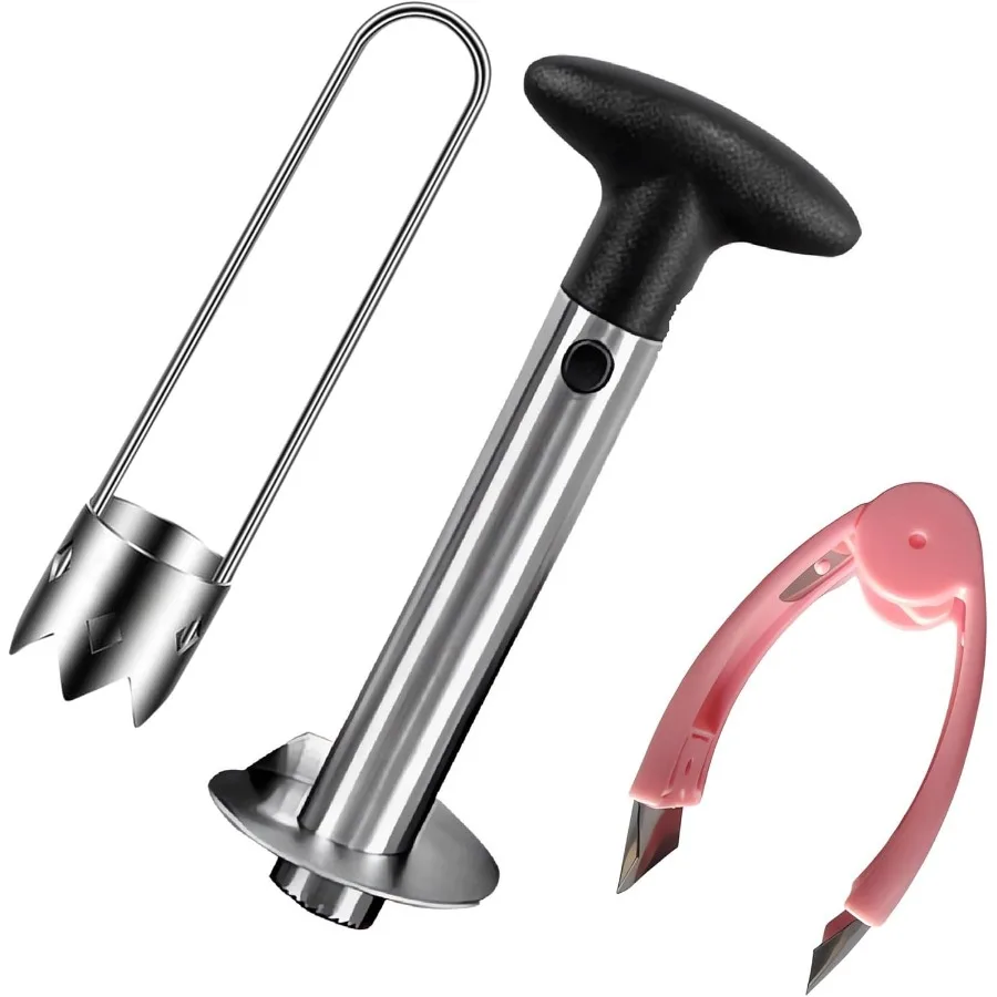 

Инструмент для очистки фруктов и овощей из нержавеющей стали для удаления семян из колокольчика, яблок, клубники и ананасов.