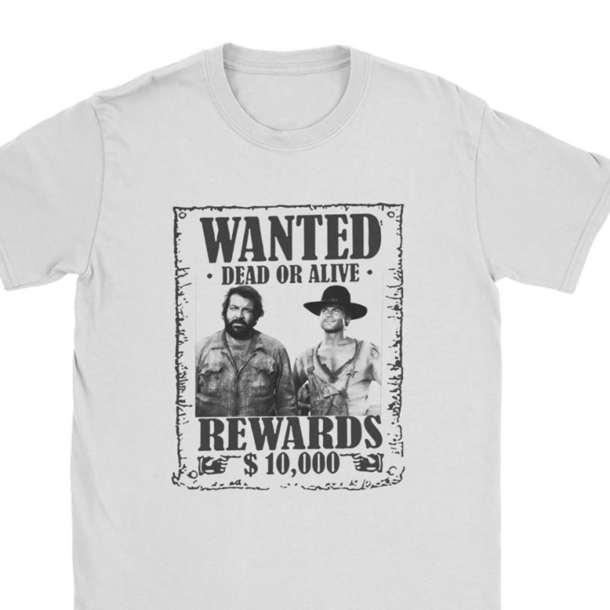 Bud Spencer Terence Hill Wanted Lo Chimavano  Epic Movie T Shirt Men Graphic Vintage T Shirt Premium Cotton Tshirts