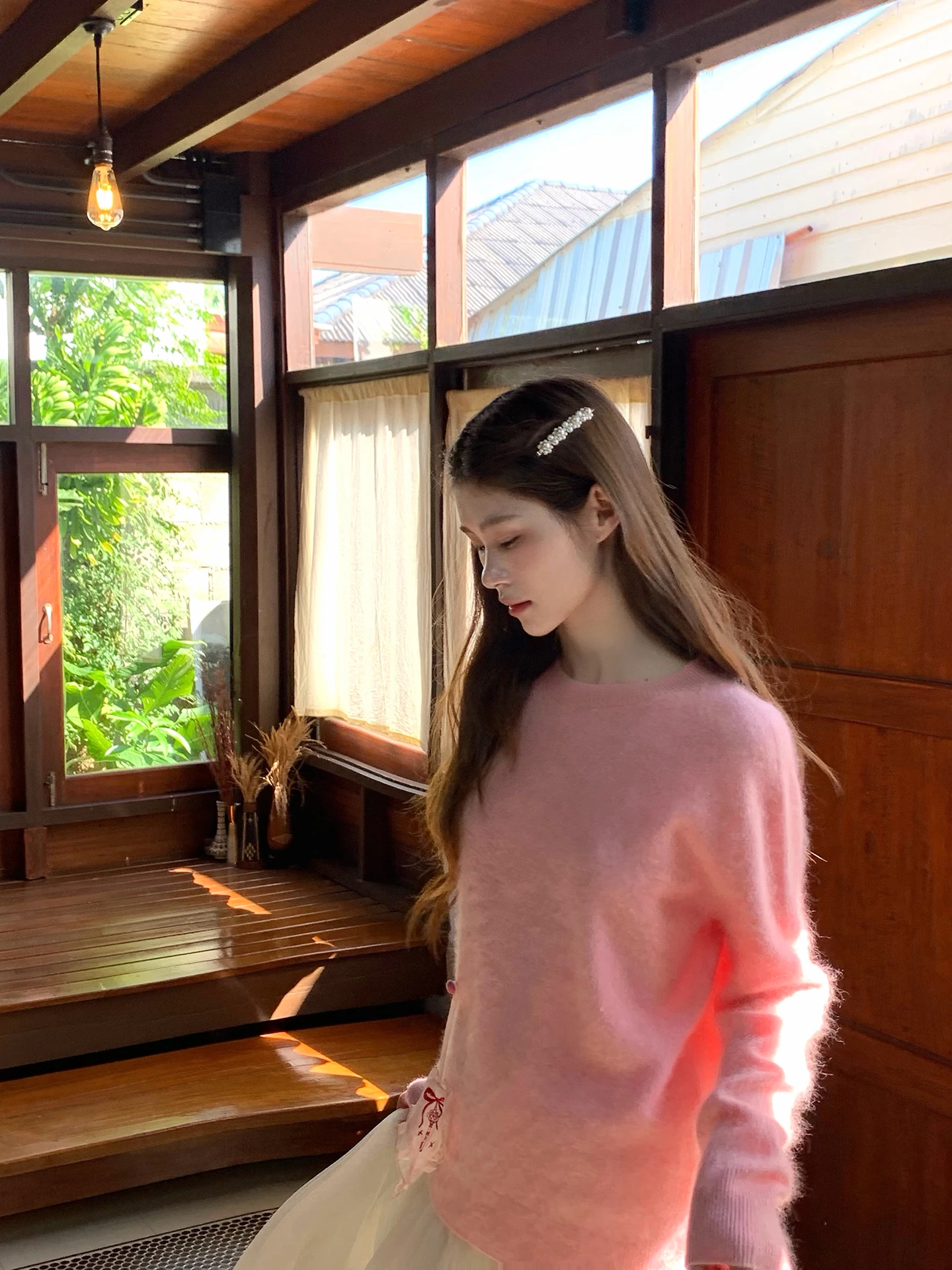 

Женский свитер Peacola оверсайз из мягкого вельвета, теплый, модный, прямой крой, с длинными рукавами