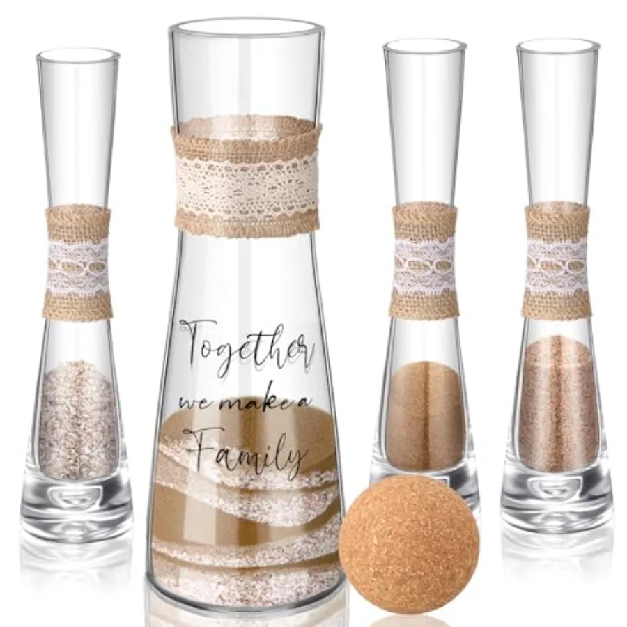 

Песок для свадебной церемонии Unity: набор включает в себя вазу для церемонии, песок и пробковую пробку для свадеб, помолвок и юбилеев.