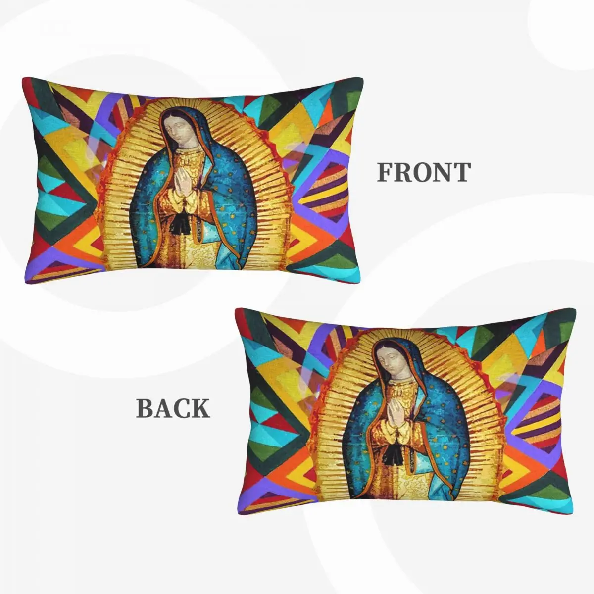 Our Lady Of Guadalupe Virgin Mary Mexican Rectangle Pillowcase Cushion Cover Decor Bedroom Bed Home Comfort Throw Pillow