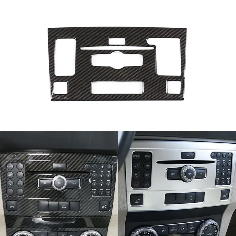 

Carbon Texture Interior Mouldings Center Control CD Audio Switch Control Frame Cover Trim For Mercedes Benz GLK X204 2010-2012