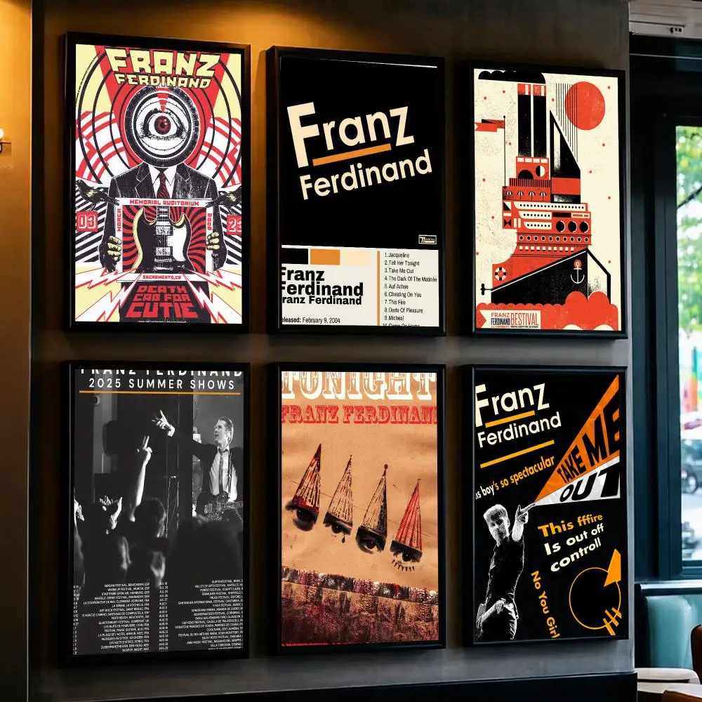 band F-Franz Ferdinand-D Poster Removable Wall Sticker for Home Cafe Bar Office Interior Decor