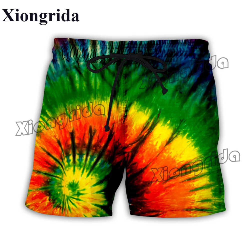 

Hippie Graffiti Shorts Men 3D Hip Hop Pants Summer Beach Shorts Casual Boardshorts Harajuk Colorful Psychedelic Short Pants