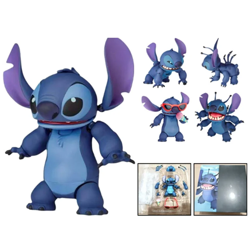 

Новые 10 см Revoltech Stitch Фигурки Лило и Стич Gk Ko Модель Куклы Пользовательские Игрушки Подвижные Фигурки Набор Для Коллекции Подарок